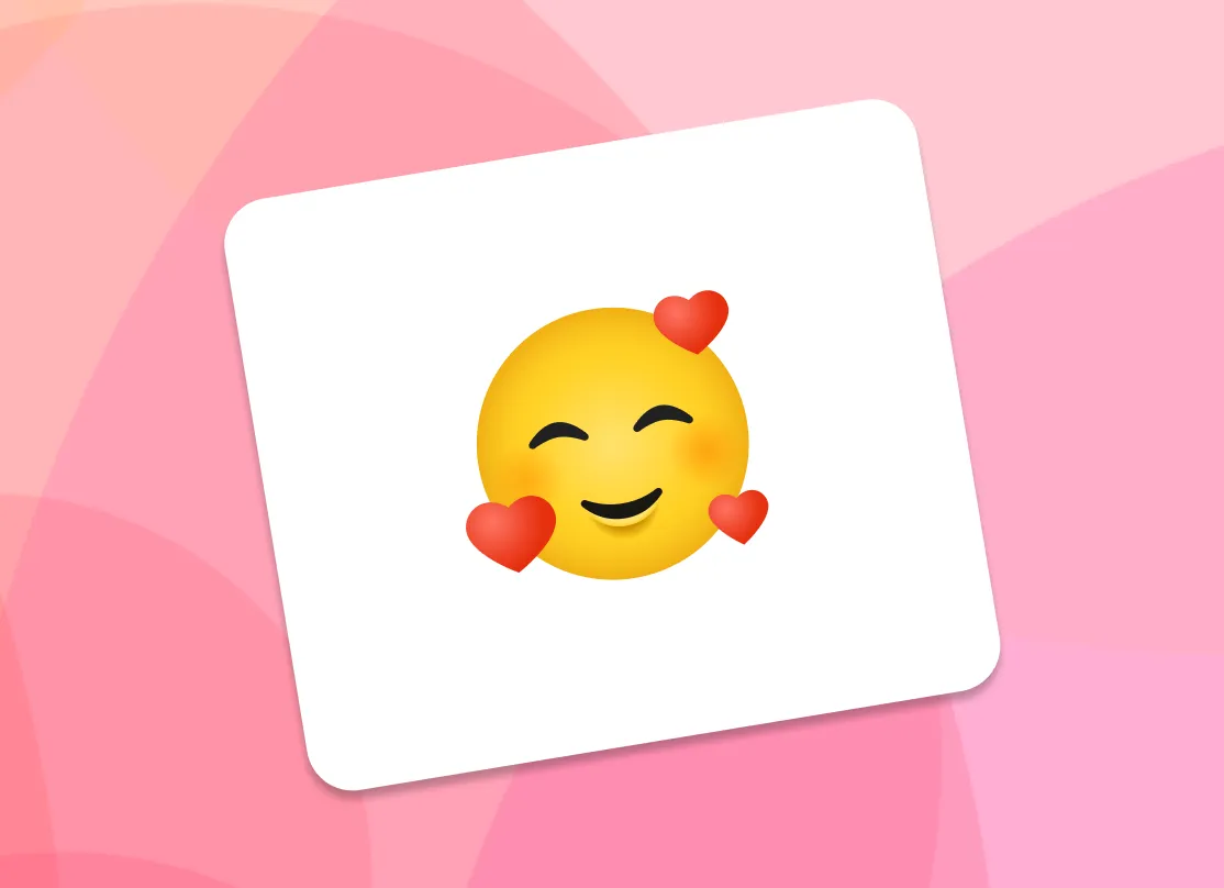 Step 2 - Illustration of an emoji being placed on a video