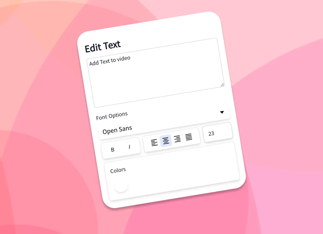 Step 2 - Illustration of text being placed on a video