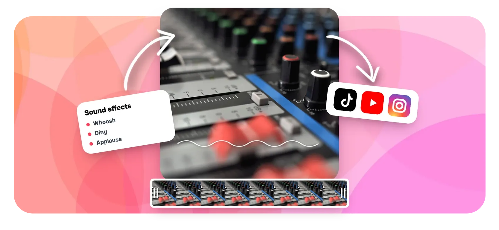 Add sound effects to a video from a built-in library