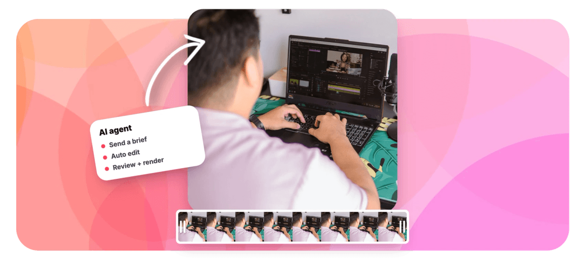 Hero - AI video agent: brief in, edited video out