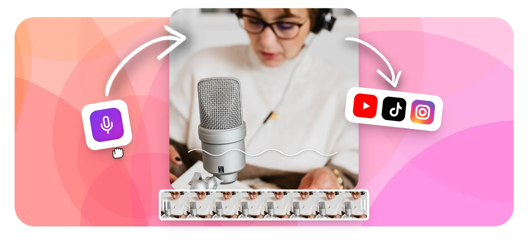 AI voiceover generator narrating videos in lifelike voices