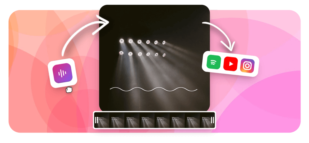 Hero - Audio visualizer turning music into waveform videos