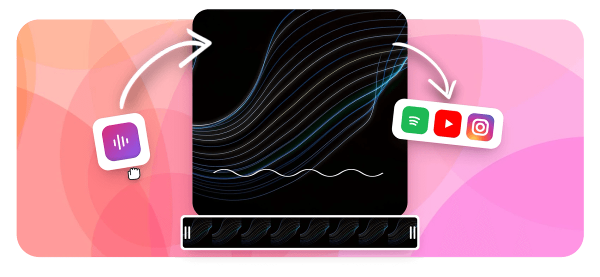 Hero - Audio waveform video generator