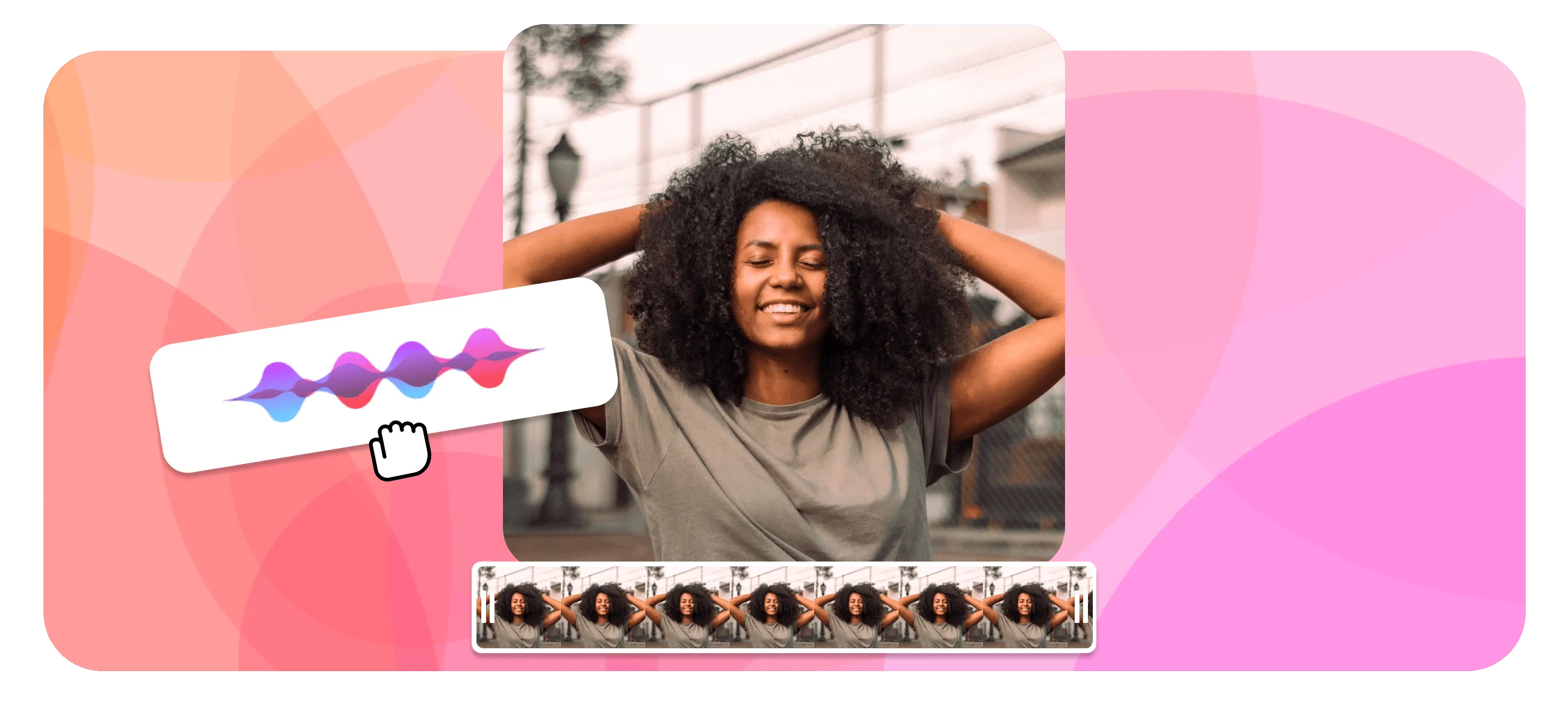 Audio waveform video used to promote a podcast intro