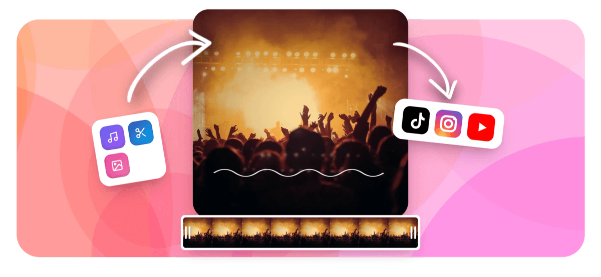 Hero - Beat sync editor snapping video cuts to the beats of a music track