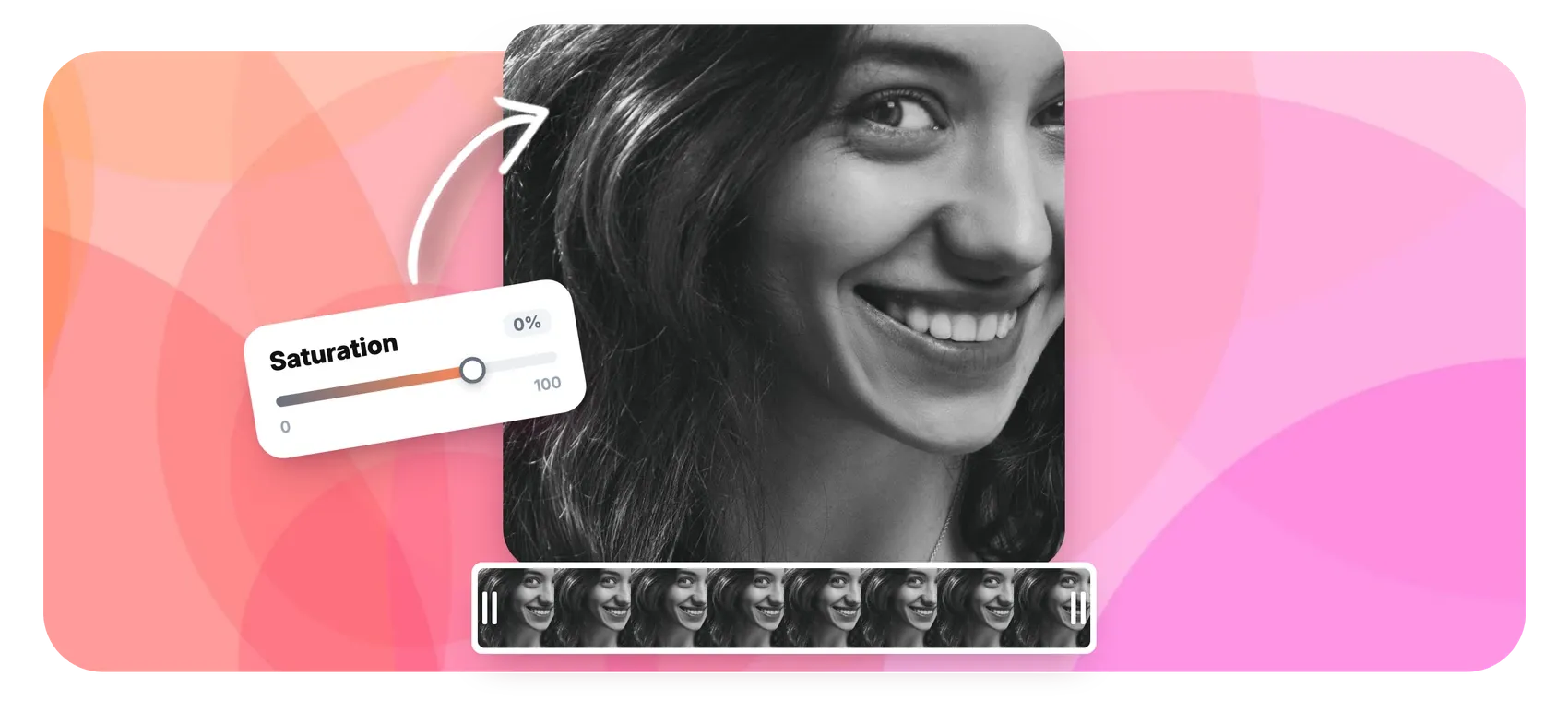 Make a video black and white online
