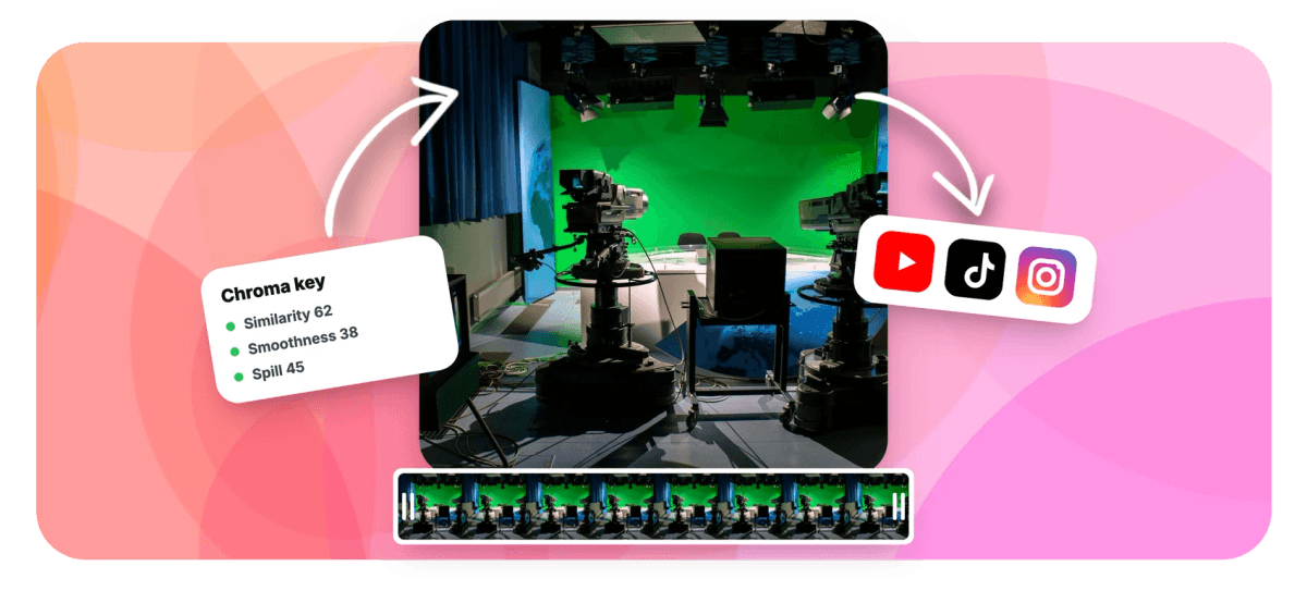 Hero - Green screen chroma key video editor online