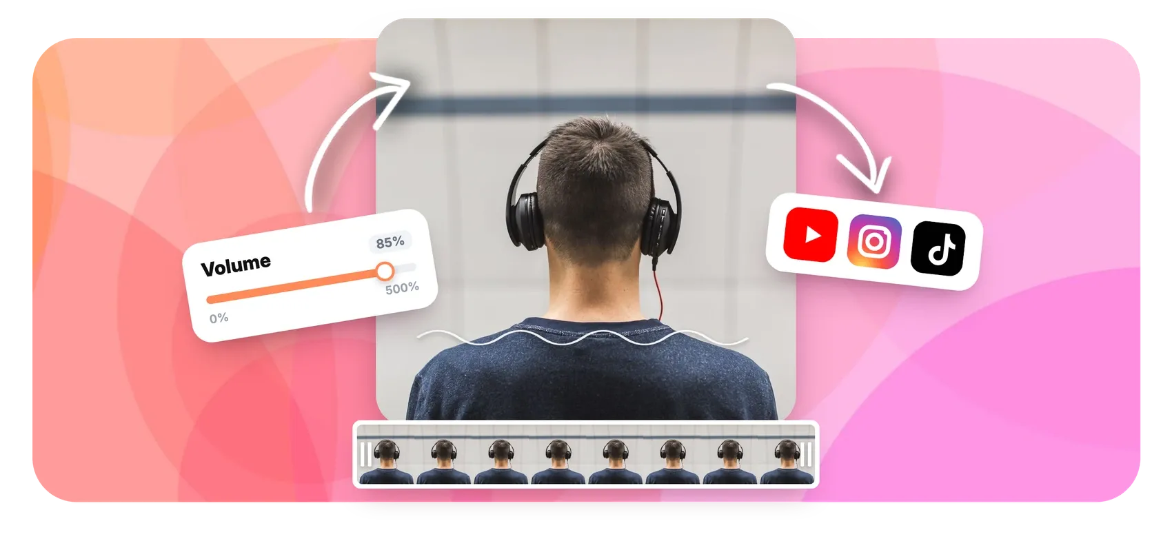 Increase video volume up to 500 percent