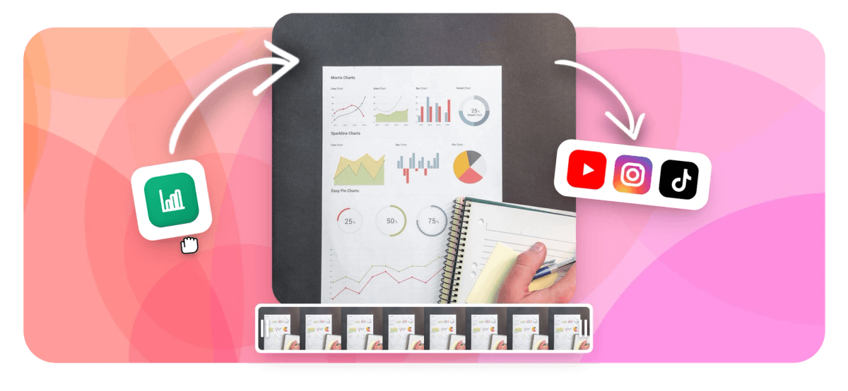 Hero - Infographic video maker with animated charts and stats
