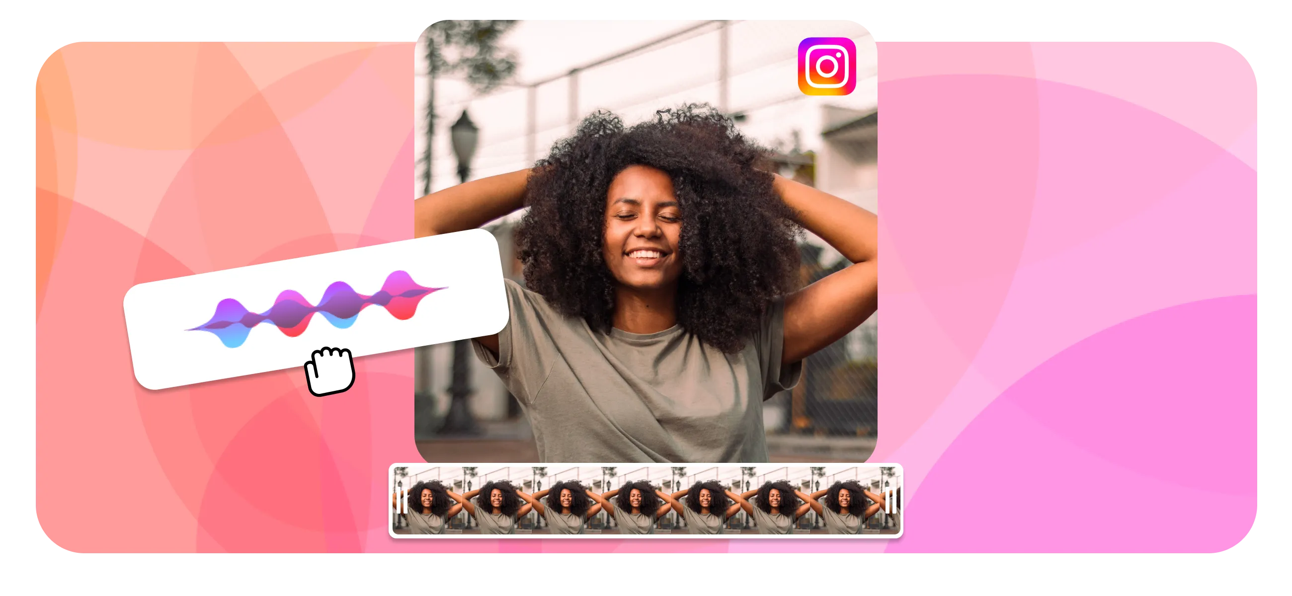 Instagram-ready social video created from a static image and audio