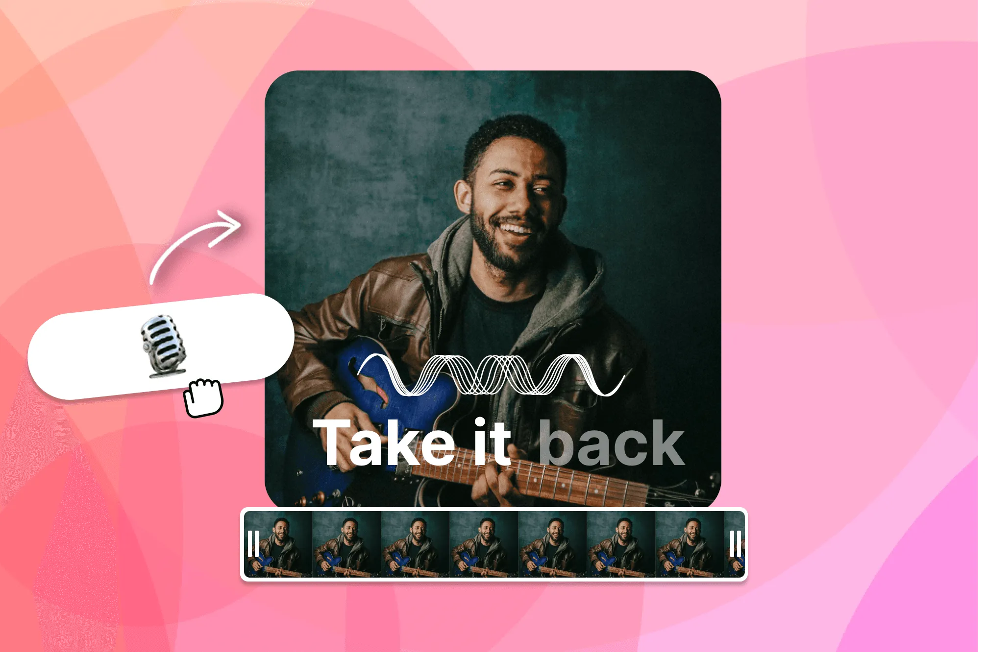 Step 3 - Illustration on Microphone creating Lyrics Automatically  