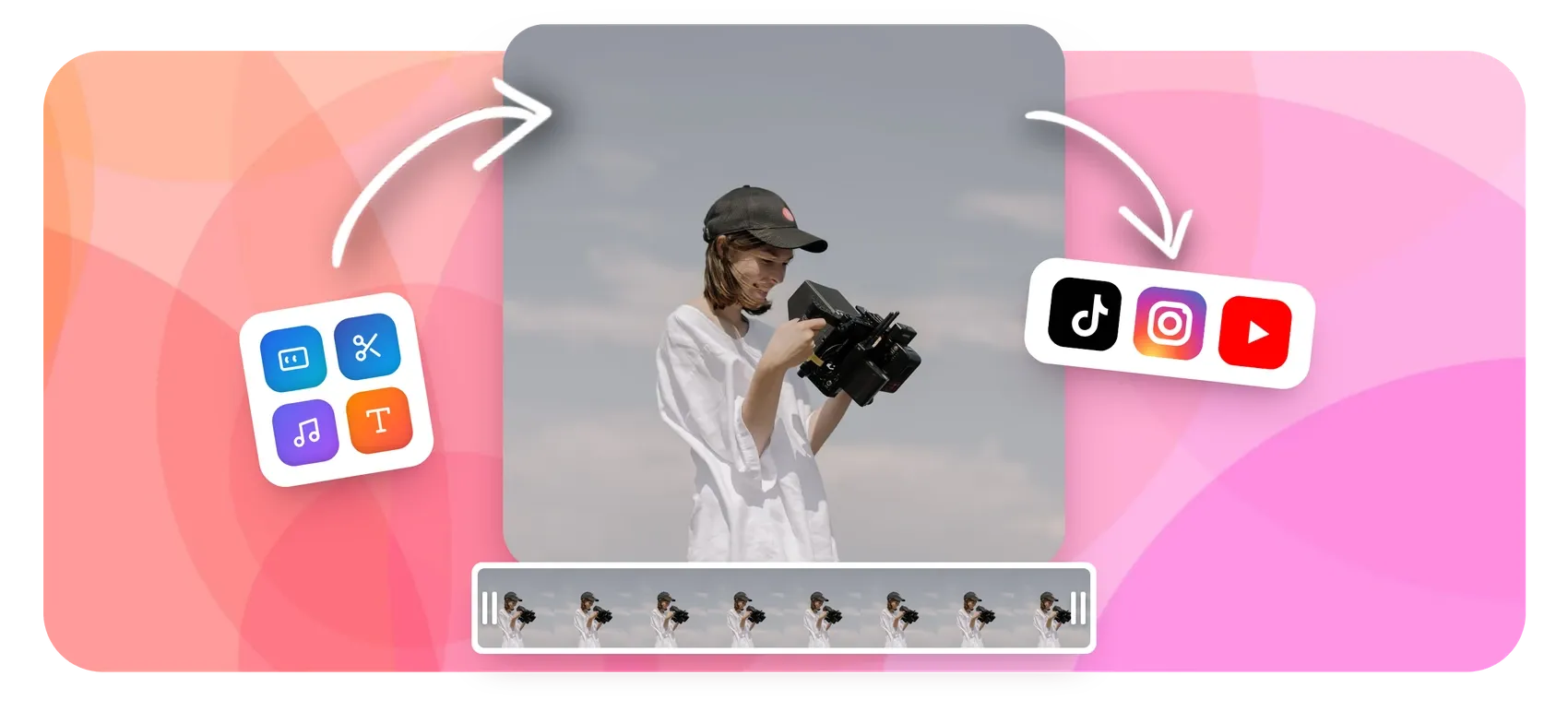 Online video editor with timeline, captions and 4K export