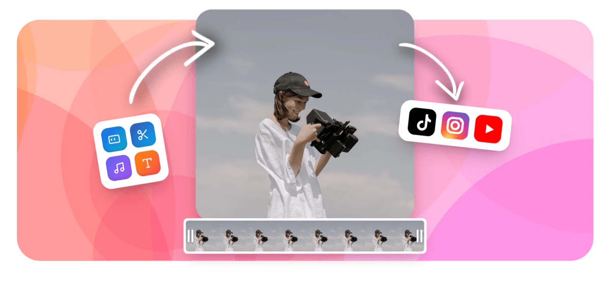 Hero - Online video editor with timeline, captions and 4K export