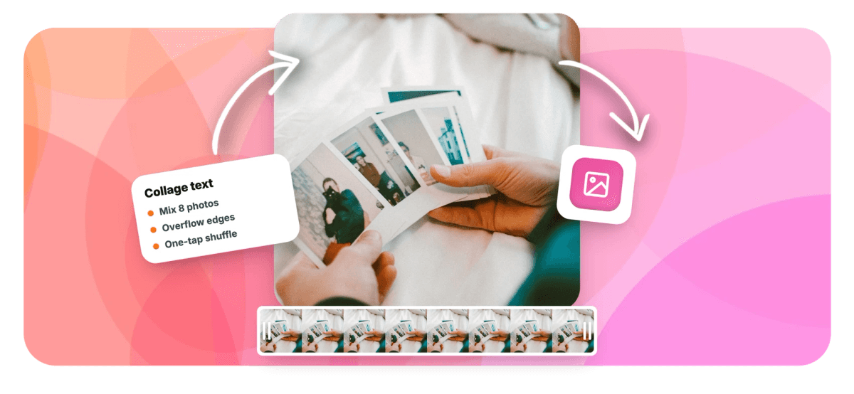 Hero - Photo collage text with letters filled by dozens of personal pictures