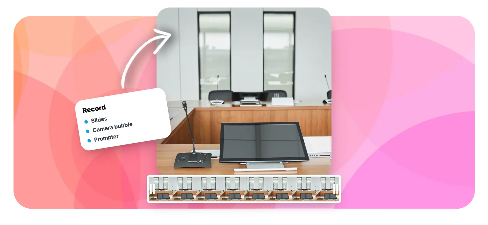 Presentation recorder for slides and webcam
