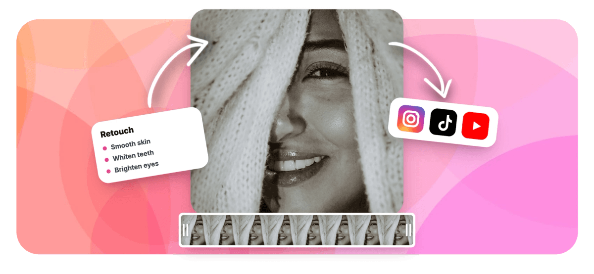 Hero - Retouch faces in video, teeth whitening and skin smoothing