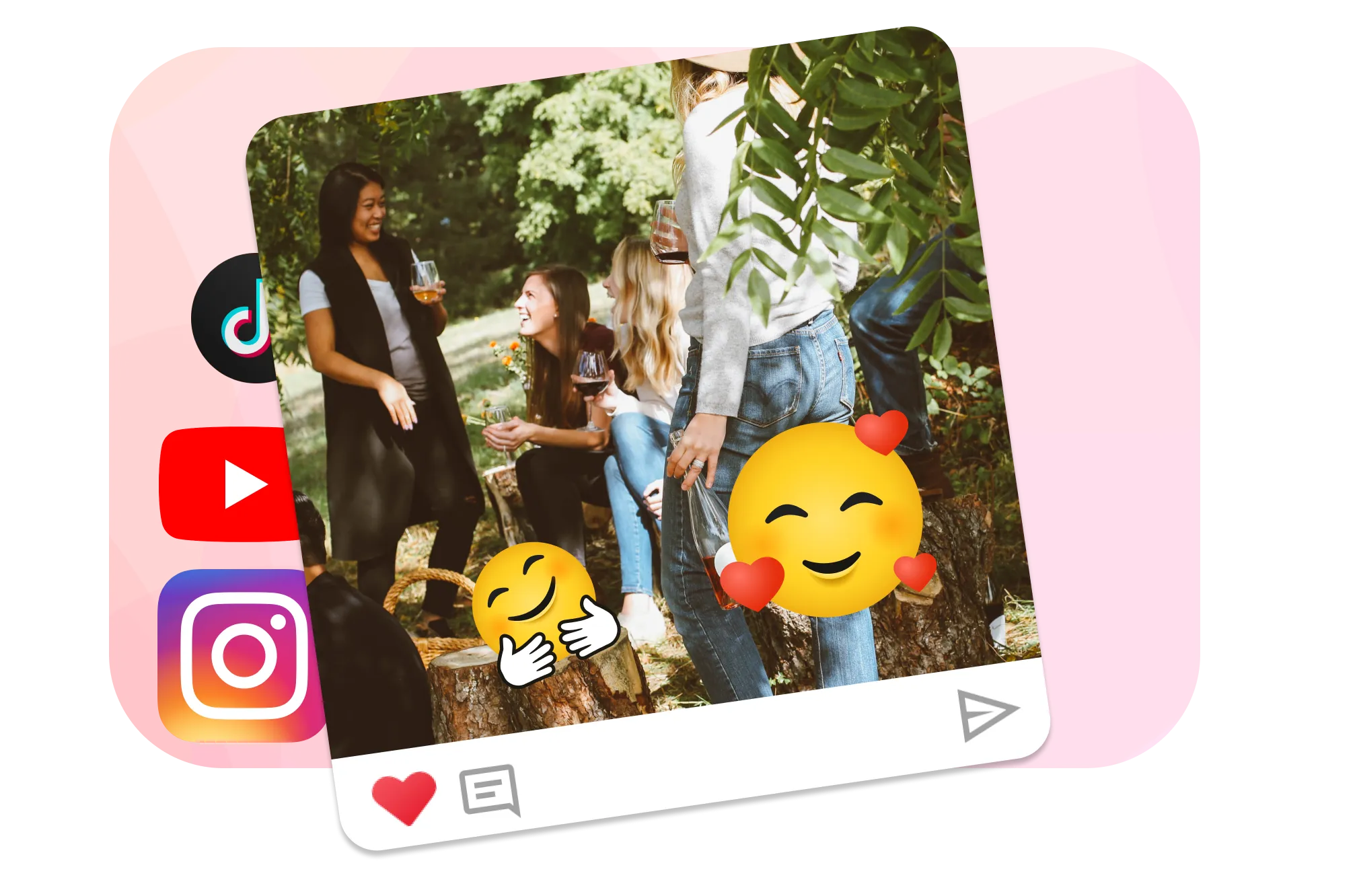 Illustration of emoji working well on social platforms