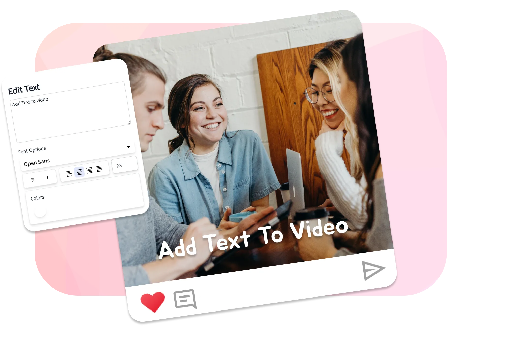 Font picker for video text overlays