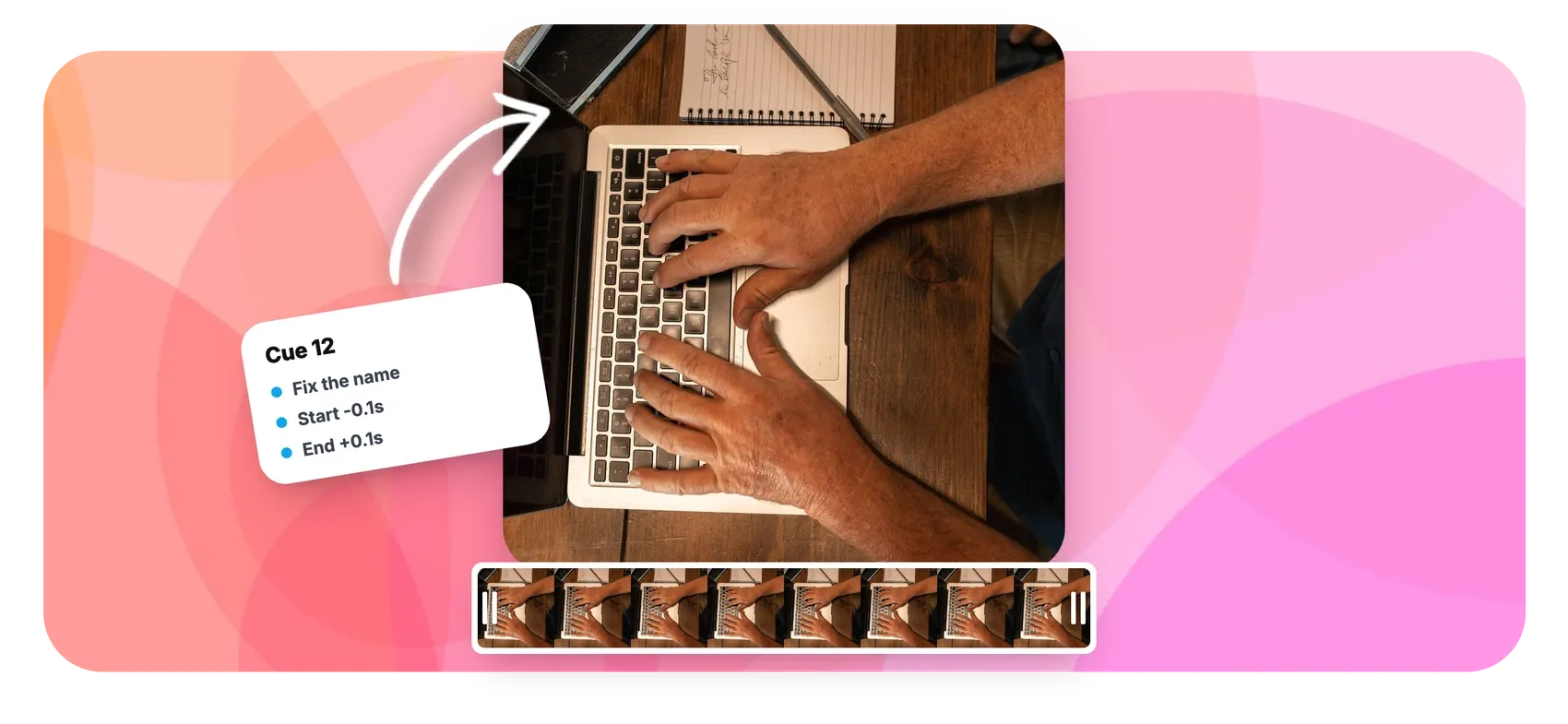 Subtitle editor for SRT text and timing