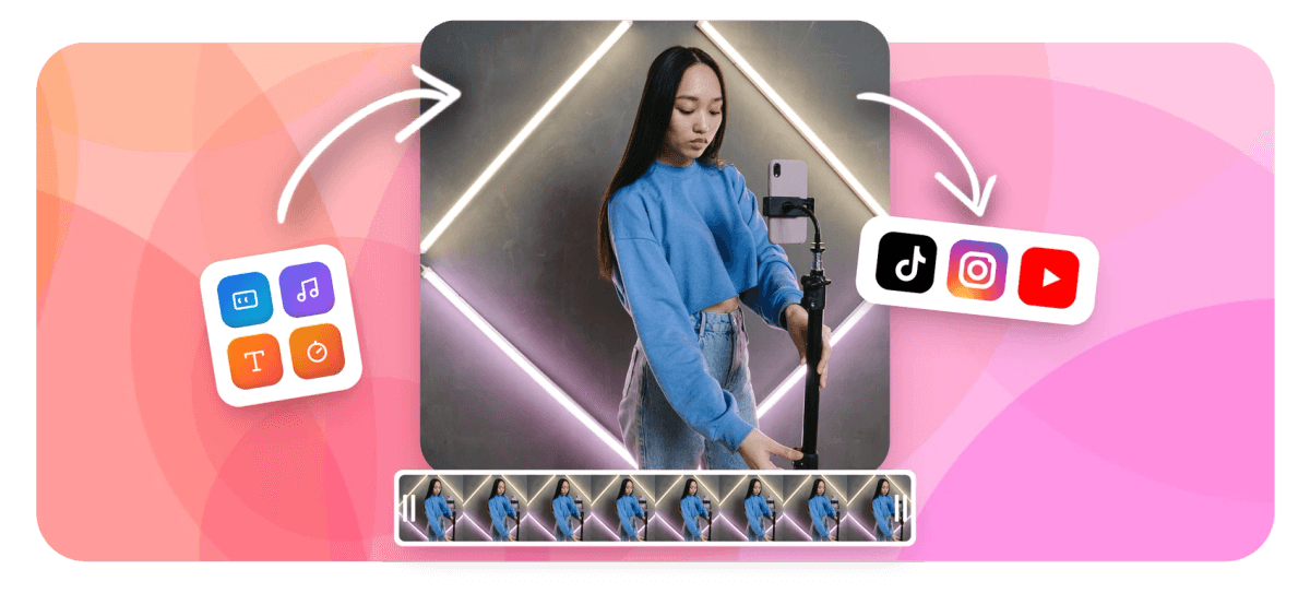 Hero - TikTok video editor with captions, music and effects