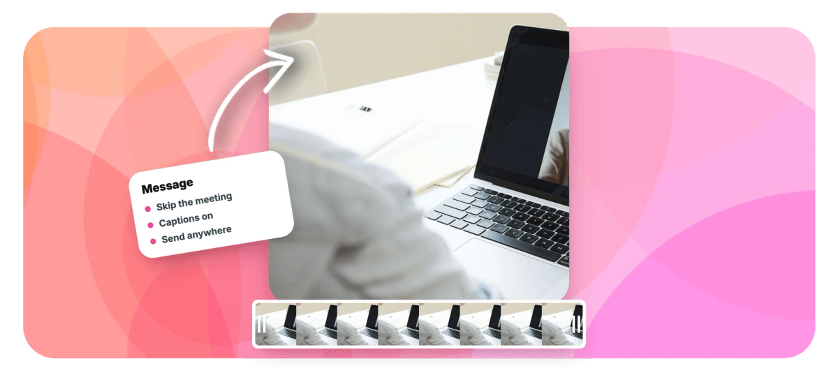 Hero - Video messaging: record an async video message in the browser