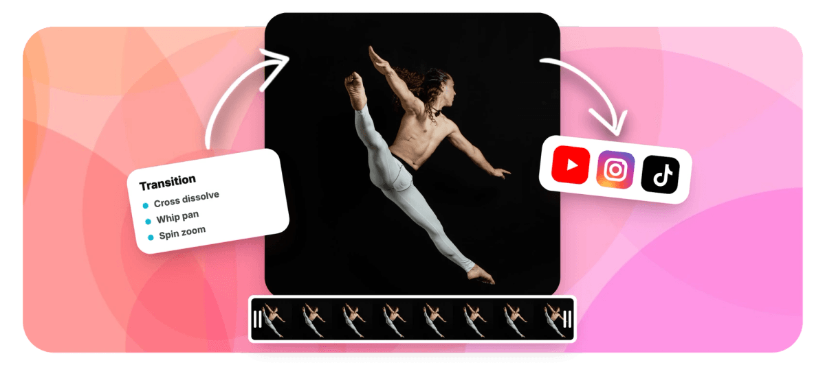 Hero - Add transitions between video clips